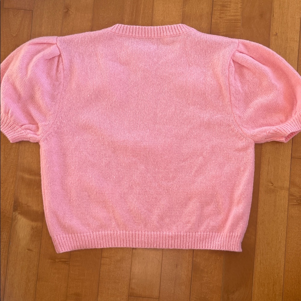 Pink Bow-Embellished Crew Neck Sweater - Picture 8 of 8